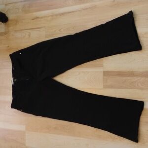 FRAME Le Crop Mini Boot - Black Stretch Denim Jeans - Size 31